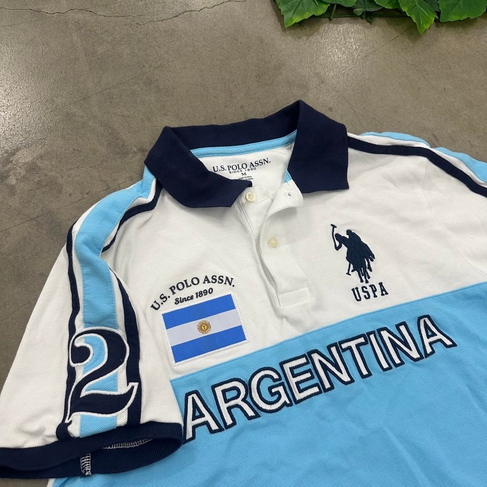 Argentina Color Block Big Pony Polo Shirt
